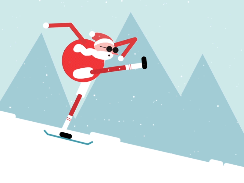 Santa animation character design colourscheme