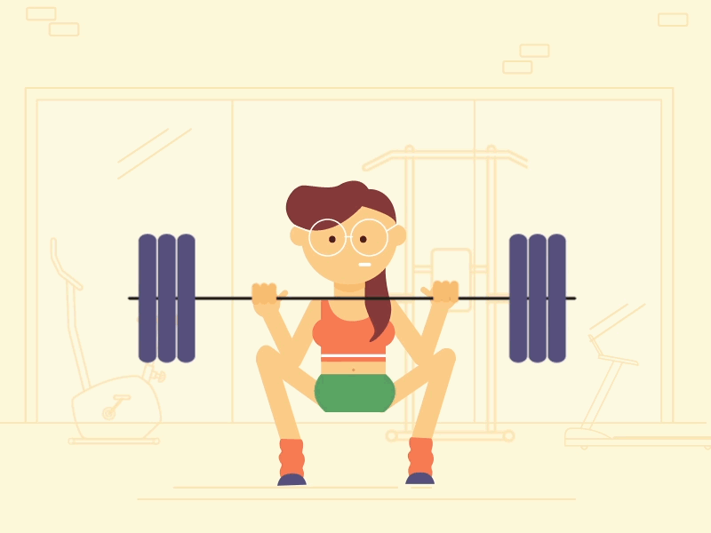 Hit The Gym animation design character design