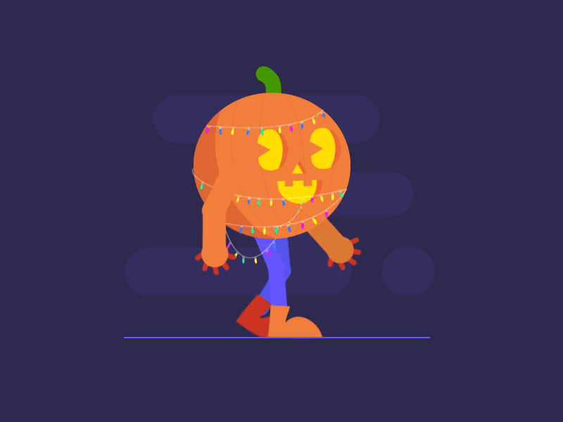 Halloween animation character design colourscheme illustrations