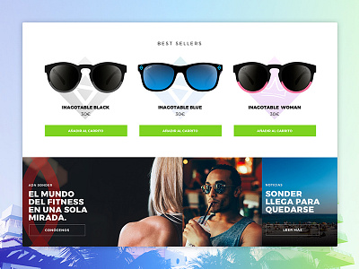Best sellers & Blog digital design sport sunglasses ui visual design web design