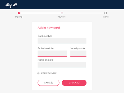 DailyUI 002 Credit Card Checkout appdesign checkout creditcardcheckout dailyui payment