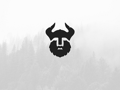 Viking beard horns identity illustration jakob treml logo logomark mark simple vector viking