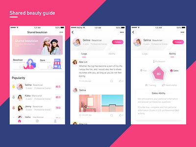 UI/UX design(for ladies) app cosmetology femininestyle homepage lady pink project share ui ux women