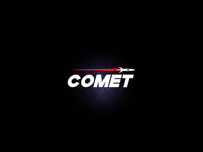 Comet Logo - Daily Logo Challenge #04 comet daily logo challenge design galaxy graphics logo logo challenge logotype rocket rocketship space spaceship