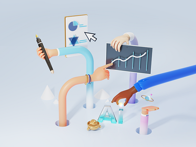 Exploration of 3D design app blender blender 3d c4d data design illustration sketch ui web