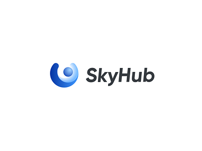 SkyHub Logo 3d design illustration logo sketch