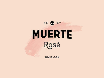 Muerte Rosé death kondolar rosé typography wine