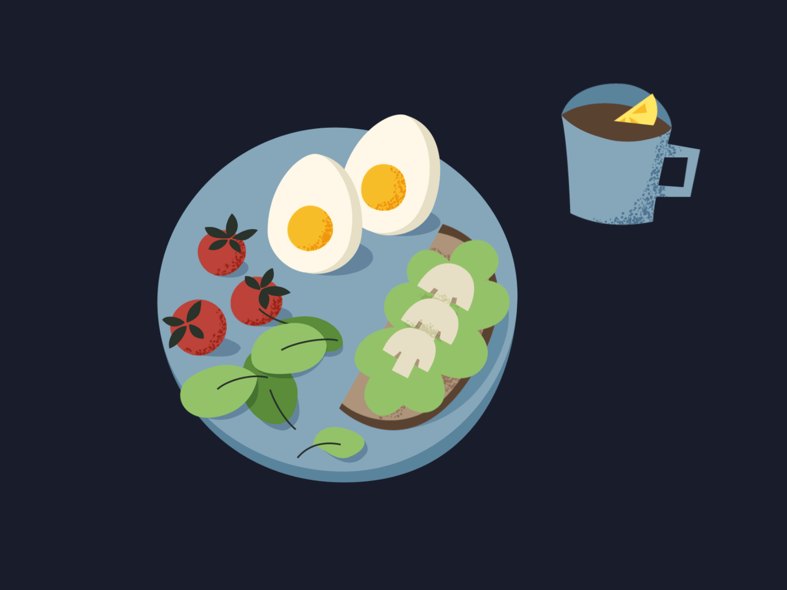 Healthy Breakfast animation breakfast design egg graph graphic design illustration meal motion graphics