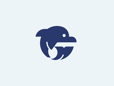 Dolphin logo blue branding character dolphin graph logo logo design sea vector