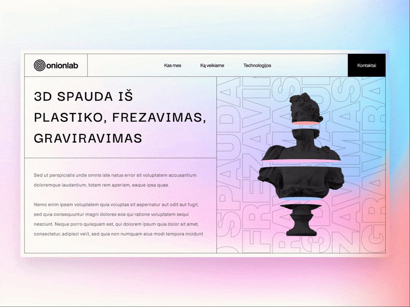 Onionlab | Web design animation animation 2d animation after effects brand branding design gradient motion startup ui ux web web design webdesign website website design