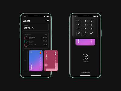 Mobile Wallet | UI design app app design application brand branding dark mode dark ui design finance finance app fintech startup ui ui ux ui design uidesign uiux ux ux design wallet