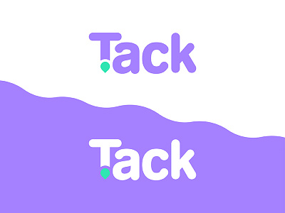 Logo for Tack brand branding connect design gratitude logo logo design logotype mint pin startup violet