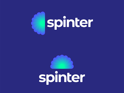 Spinter | Logo design 3d blue brand branding design gradient green logo logo design logomark logotype minimal modern simple spin startup symbol