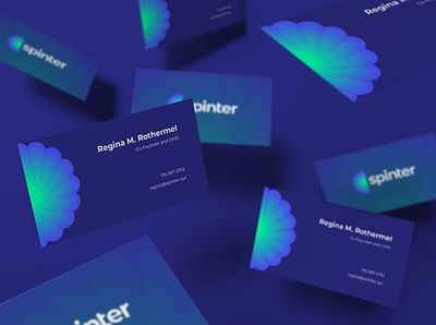 Spinter business card | Identity design blue brand branding branding and identity business card design gradient identity identity design logo logo design mockup startup vector