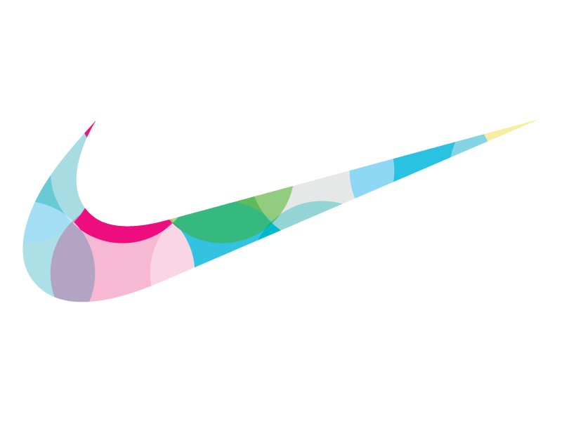 colorful nike signs
