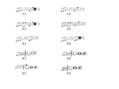 Musinox logos variations - Choose one :) brand branding design identity illustrator letter logo logotype mark simple symbol vector