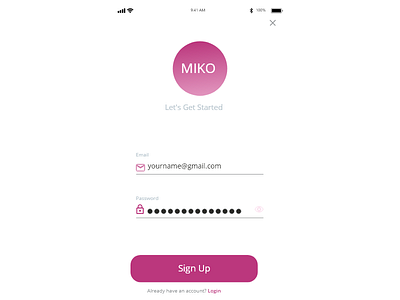 Daily UI - 001 Sign up adobe xd app daily ui mobile app sign up ui challenge