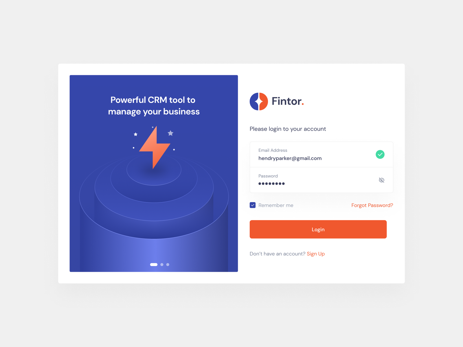 Login UI by Rajkumar on Dribbble