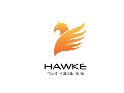 Hawke animal bird branding eagle falcon illustration logo