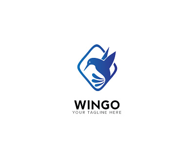 Wingo Logo animal bird blue branding creative crest fly logo logos wings