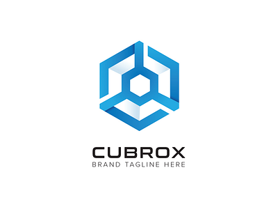 Cubrox Logo box branding creative cube logo