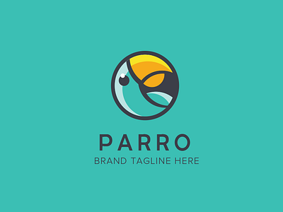 Parro Logo animal bird cute logo logos parrot vector wings