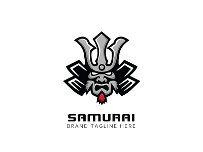 Samurai Logo fighter illustrator japanese logo logos mascot samurai warrior