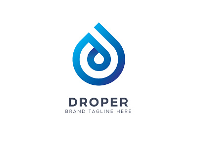 Droper Logo brand business creative drop logo ocean water