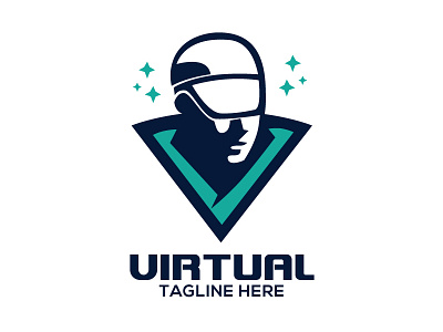 Virtual Logo creative logo logos mascot virtual vr