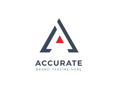 Accurate Logo a letter accurate agency business logo point target