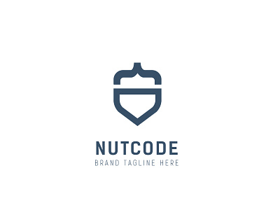 Nutcode Logo code creative development logo monogram nut technology