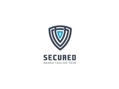 Secured Logo creative crest lock logo secure shield