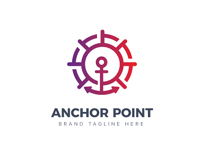 Anchor Point Logo anchor creative line art logo ocean sailor sea