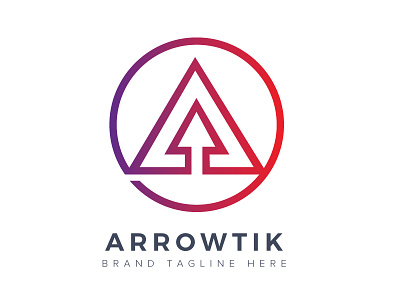 Arrowtik agency arrow business colorful connect logo