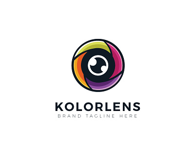 Kolorlens Logo colorful creative lens logo logos photo photography