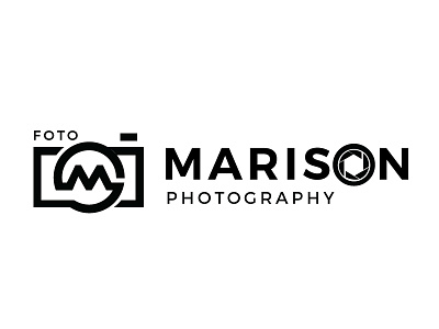 Marison Photography branding camera creative logo logos m letter monogram