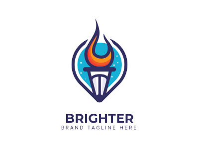 Brighter Logo bright college creative education idea logo logos