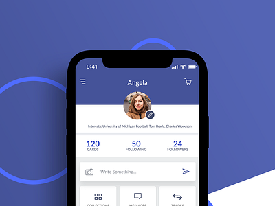 Profile UI app clean dashboard minimalist mobile app simple ui