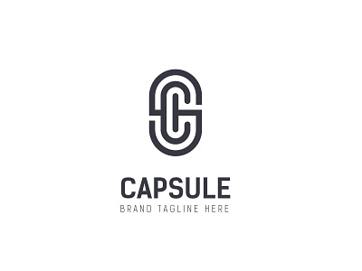 Capsule Logo c letter capsule logo logos medicine monogram simple