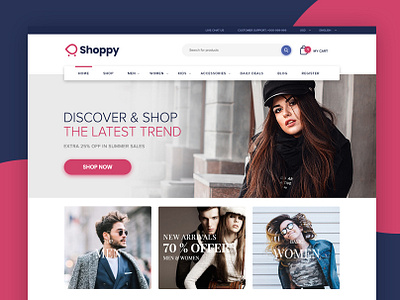 eCommerce Website Design clean creative ecommerce template layout minimal shop design web design website