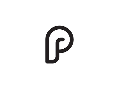 P Logo branding creative design iconic illustration logo logos minimalistic p letter logo simple