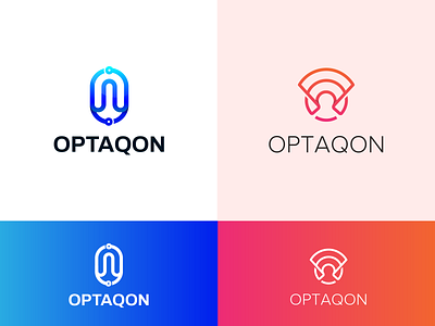 Optaqon Logo branding creative design illustration logo logos monogram logo simple