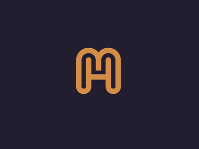 M + H Logo concept branding creative h logo lettermark logo logos monogram logo simple