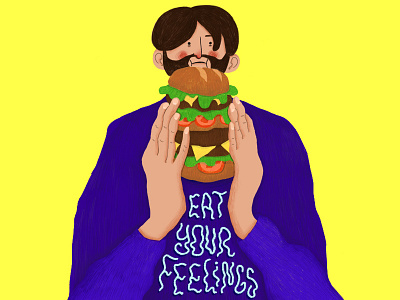 Burgerman Dribble burger burger menu burgerman design drawing eatyourfeelings graphic design hand lettering illustration