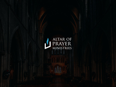 Altar of Prayer Ministries brand identity graphic design illustration logo