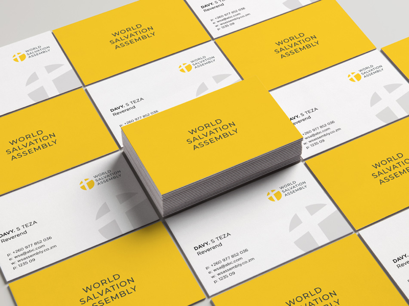 WSA Business card design minimalism graphic design business card brand identity