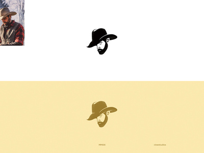 Cowboy x cowboy hat cowboy icon unsplashed illustrator minimalistic graphicart logo brand identity graphic design
