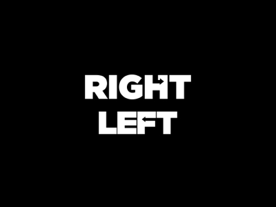 Right & Left concept identity vector simple branding negative space clever monogramy logo design