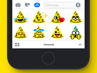 Cheezmoji - iMessage Sticker emoji illustration imessage sticker