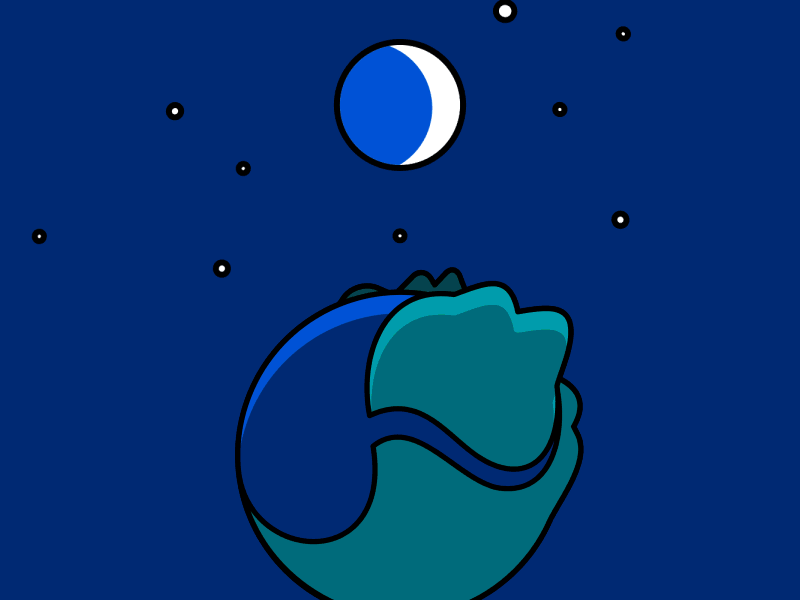 Day and Night animation cycle day debut design first gif loop moon night shot sun